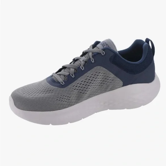 Skechers Gray and Blue Athletic Sneakers - Picture 5 of 10